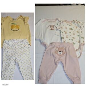 Le Top White and Pink Baby Onesie with Bear Design